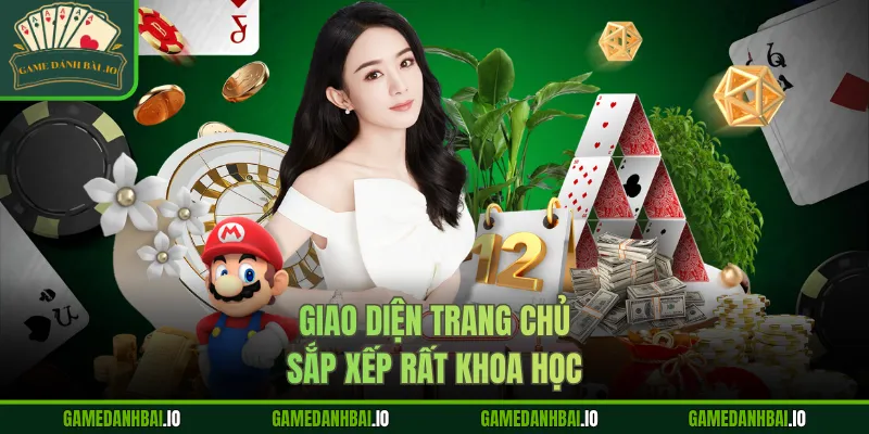 Giao diện trang chủ sắp xếp rất khoa học